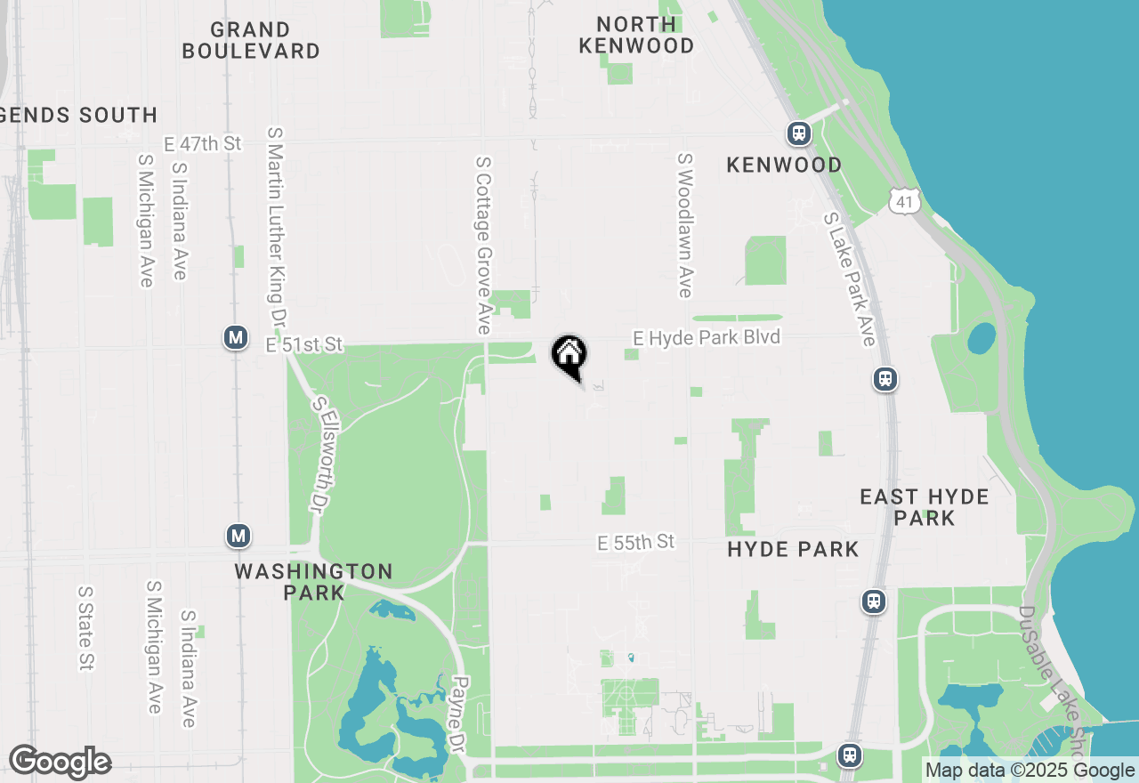 Map of 5213 S Ingleside Avenue #G, Chicago, IL 60615