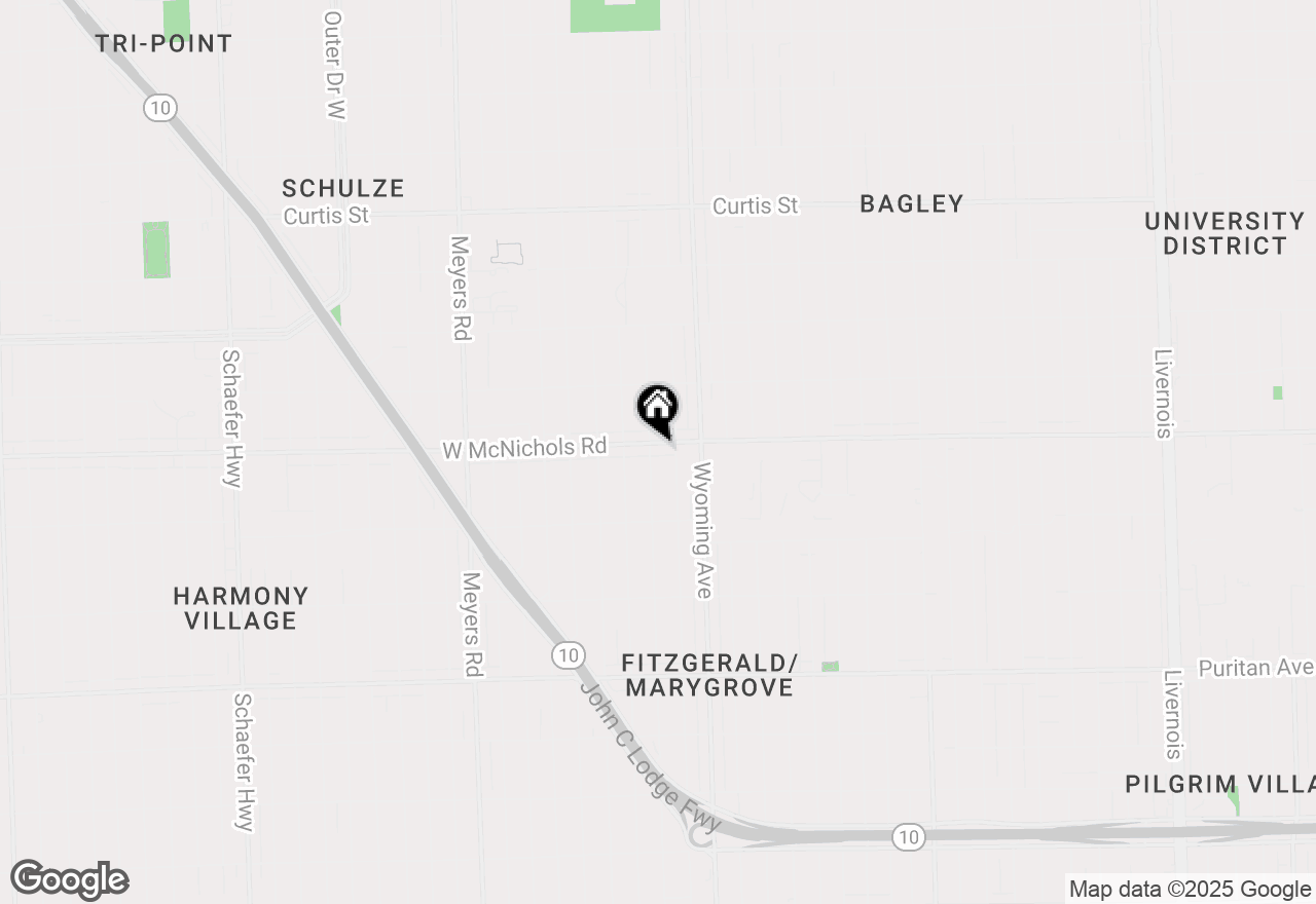 Map of 10133 W Mcnichols Road, Detroit, MI 48221