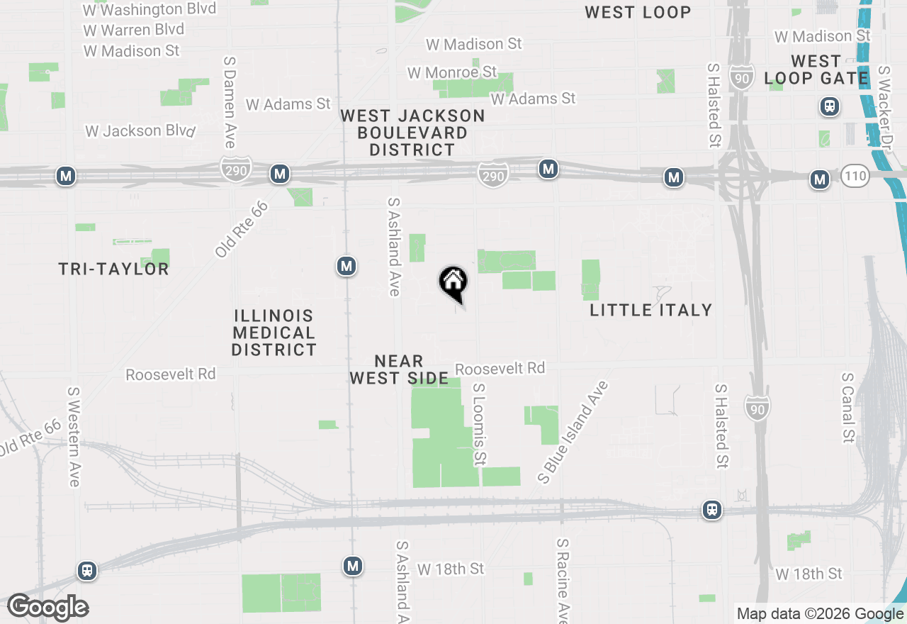 Map of 1440 W Taylor Street #1440, Chicago, IL 60607