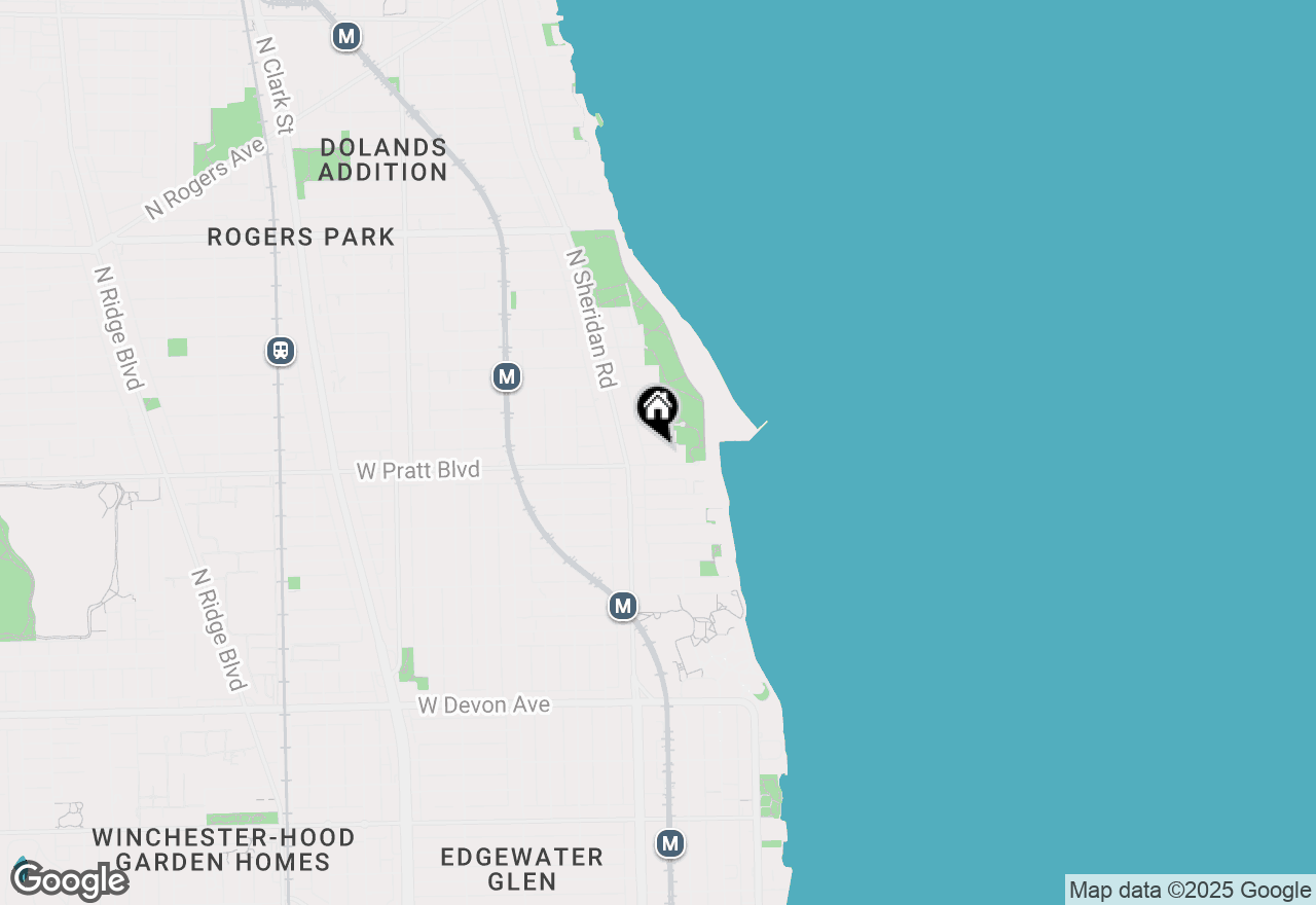 Map of 1126 W Pratt Boulevard #1S, Chicago, IL 60626