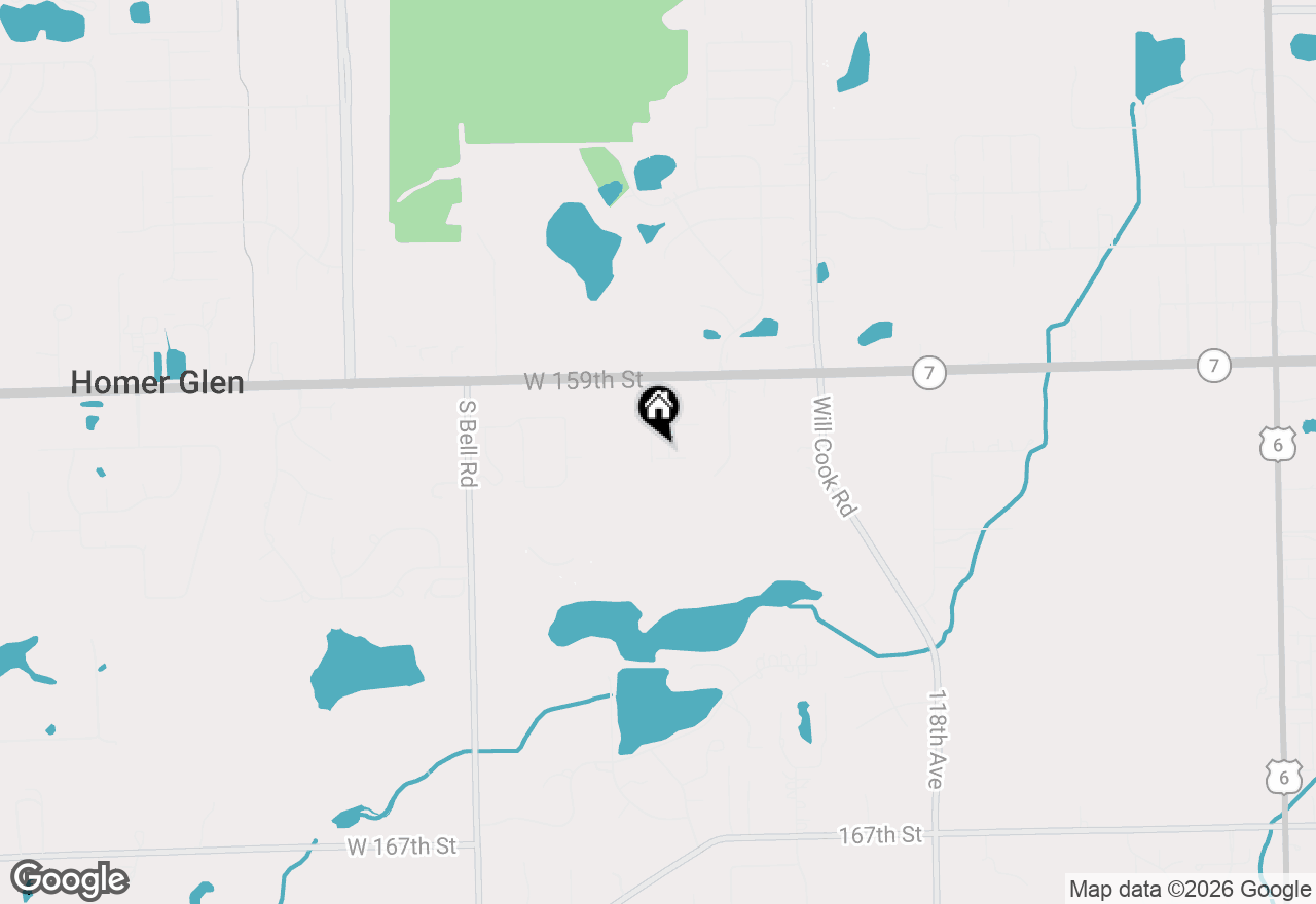 Map of 15966 S Crystal Creek Drive, Homer Glen, IL 60491