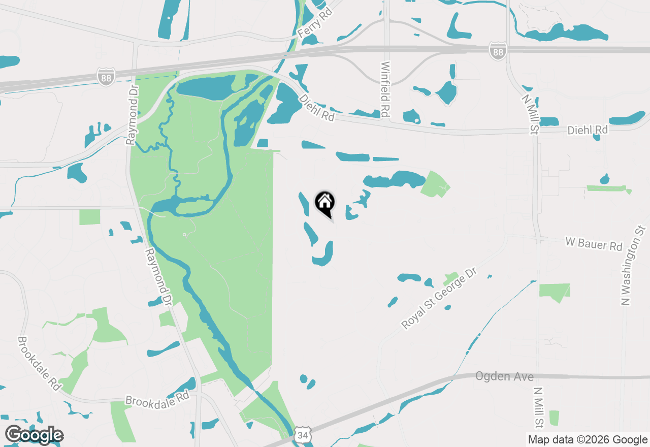 Map of 1533 Heatherton Court, Naperville, IL 60563