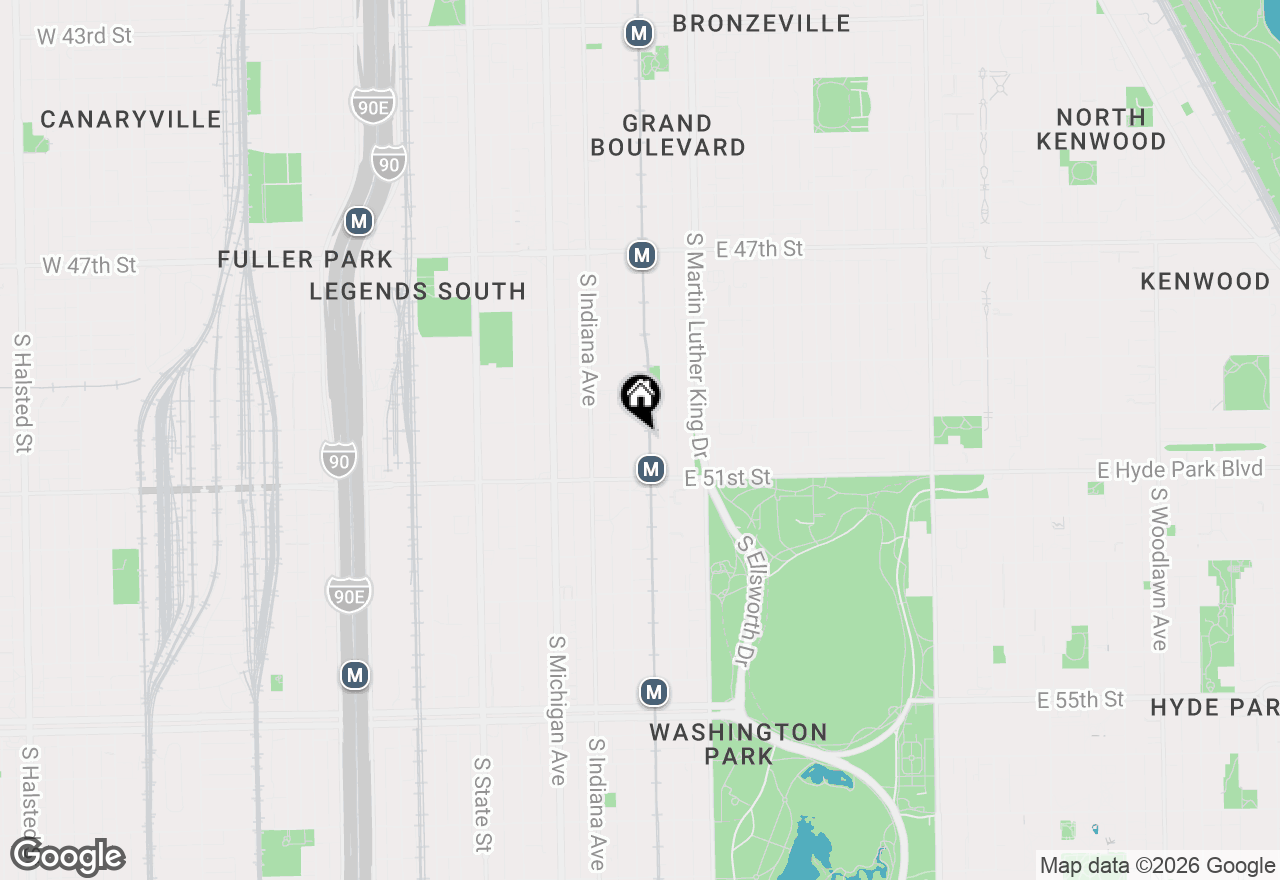 Map of 5017 S Prairie Avenue #1N, Chicago, IL 60615