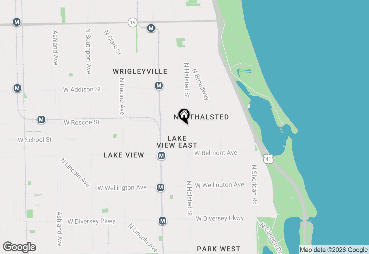 Map of 808 W Buckingham Place #1E, Chicago, IL 60657