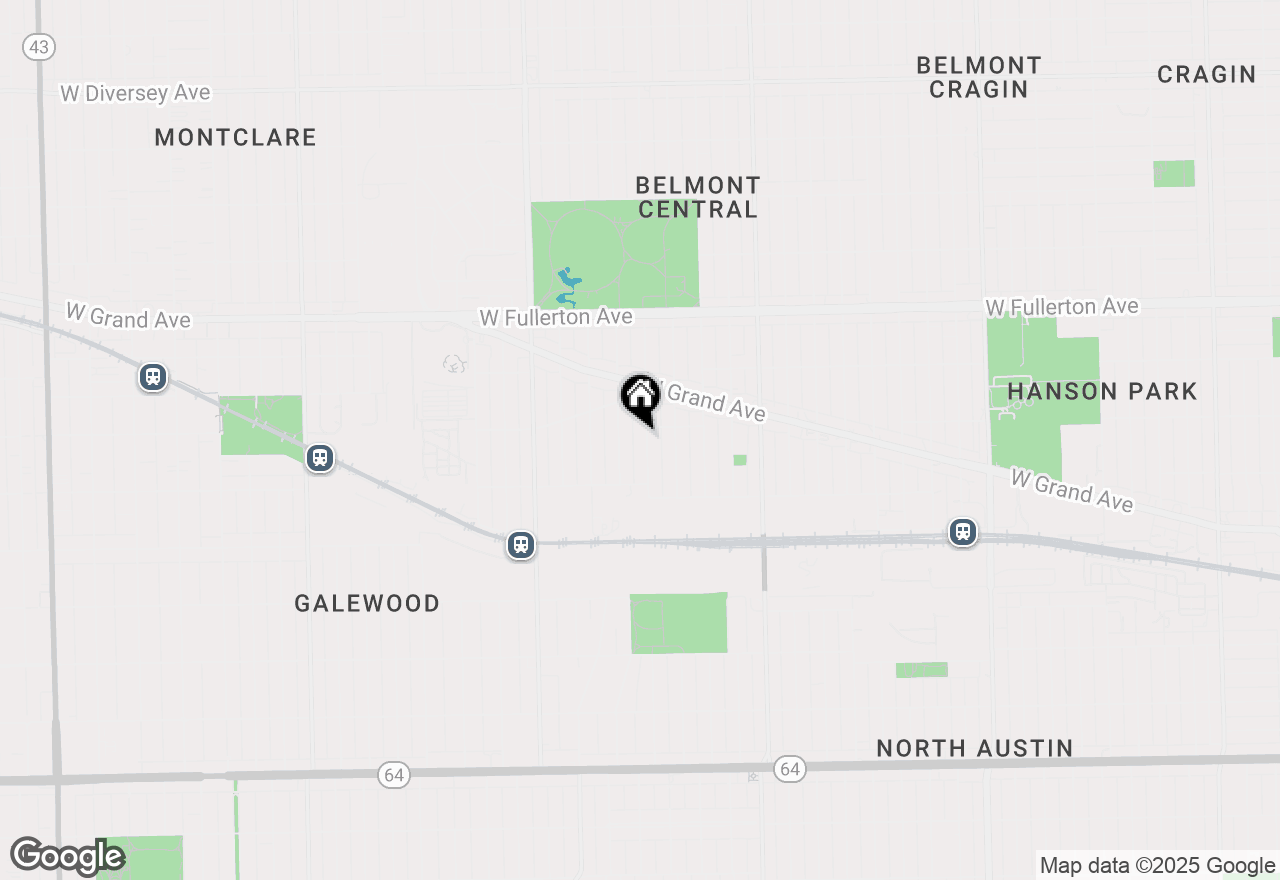 Map of 2164 N Melvina Avenue, Chicago, IL 60639