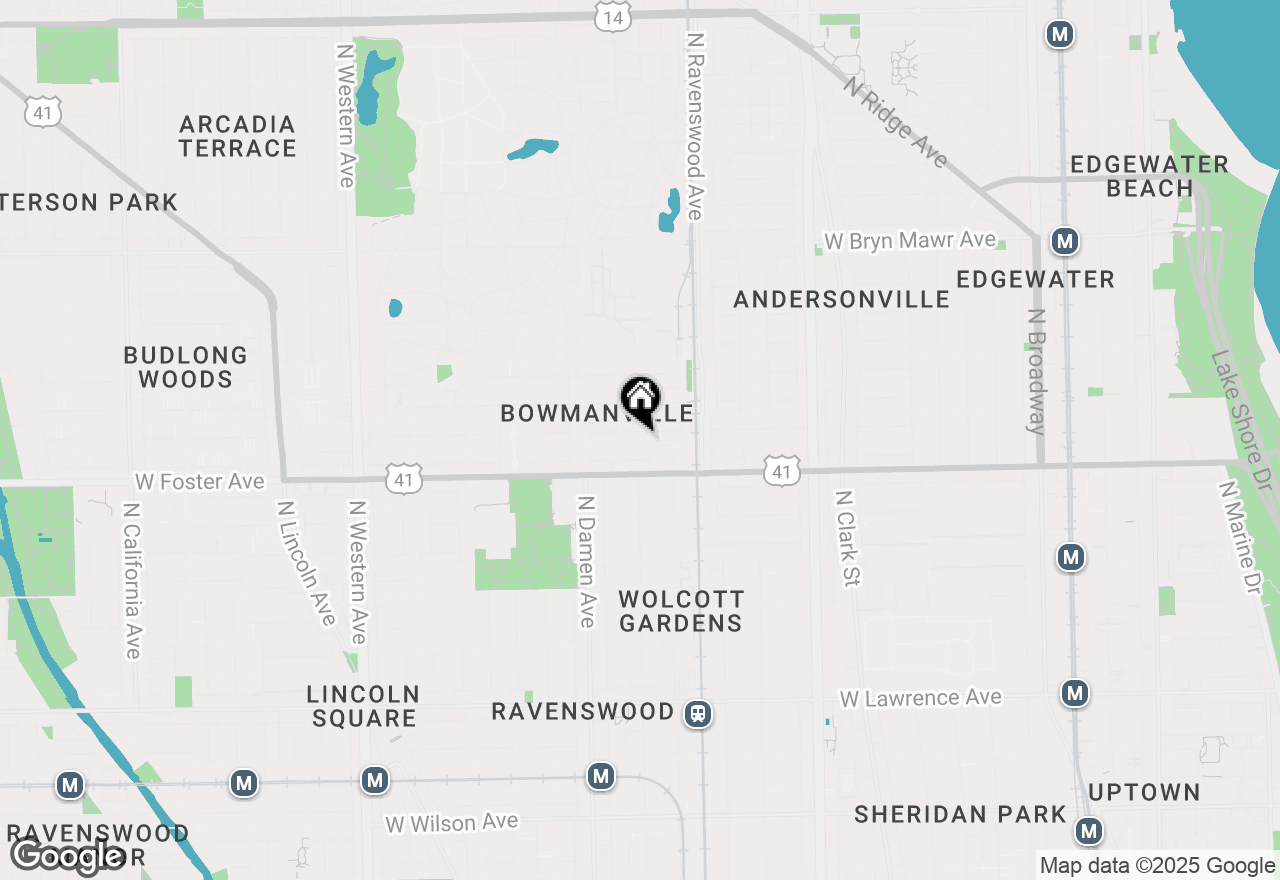 Map of 1910 W Farragut Avenue, Chicago, IL 60640