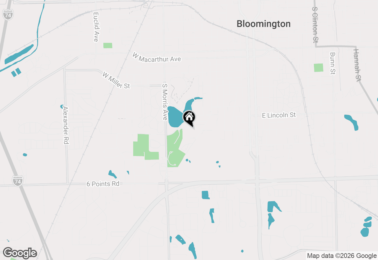 Map of 202 Tanner Street, Bloomington, IL 61701