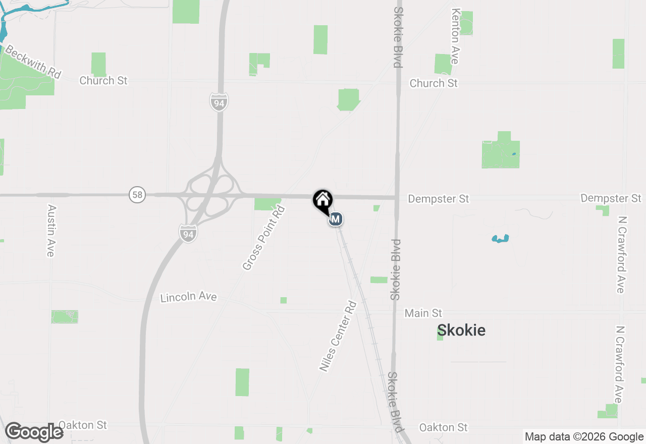 Map of 5032 Crain Street, Skokie, IL 60077