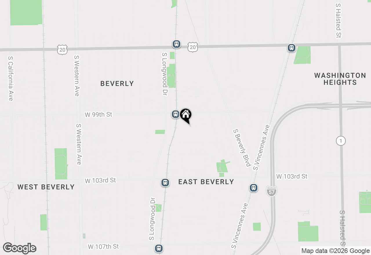 Map of 1726 W 100th Street, Chicago, IL 60643