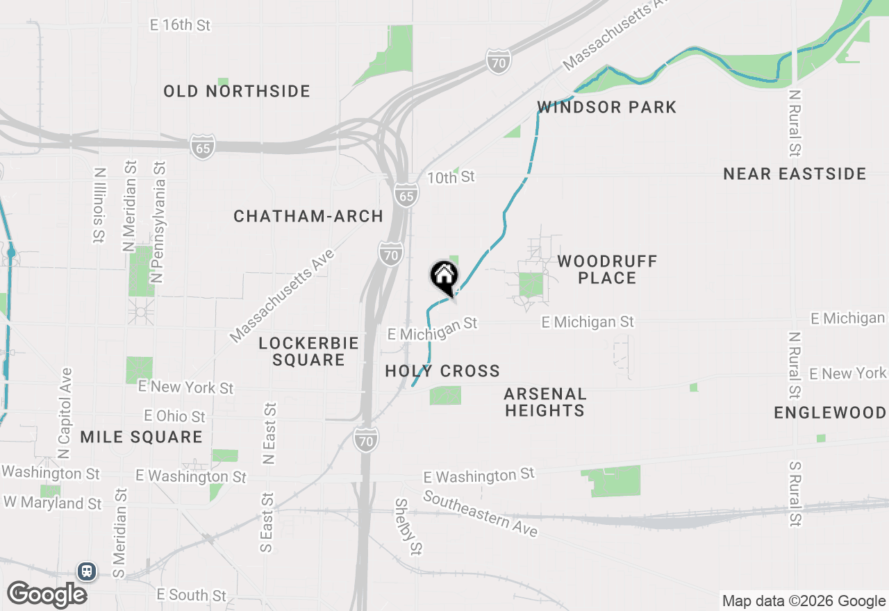 Map of 549 Dorman Street, Indianapolis, IN 46202