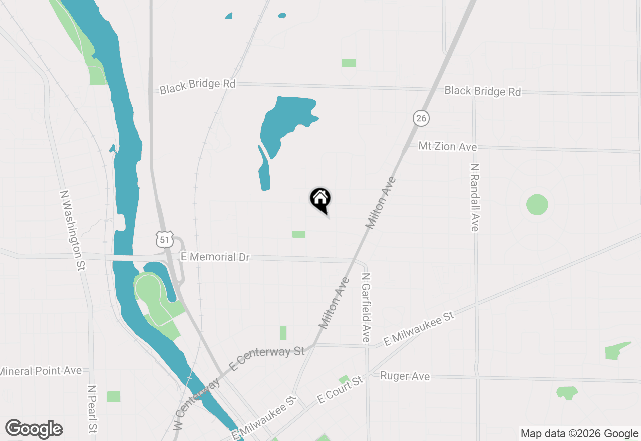 Map of 828 Sherman Avenue, Janesville, WI 53545