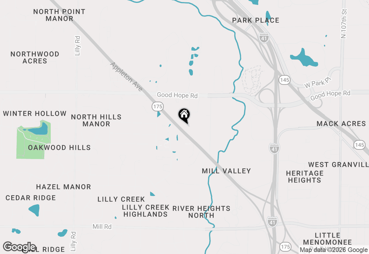 Map of W126N7009 Highland Dr, Menomonee Falls, WI 53051