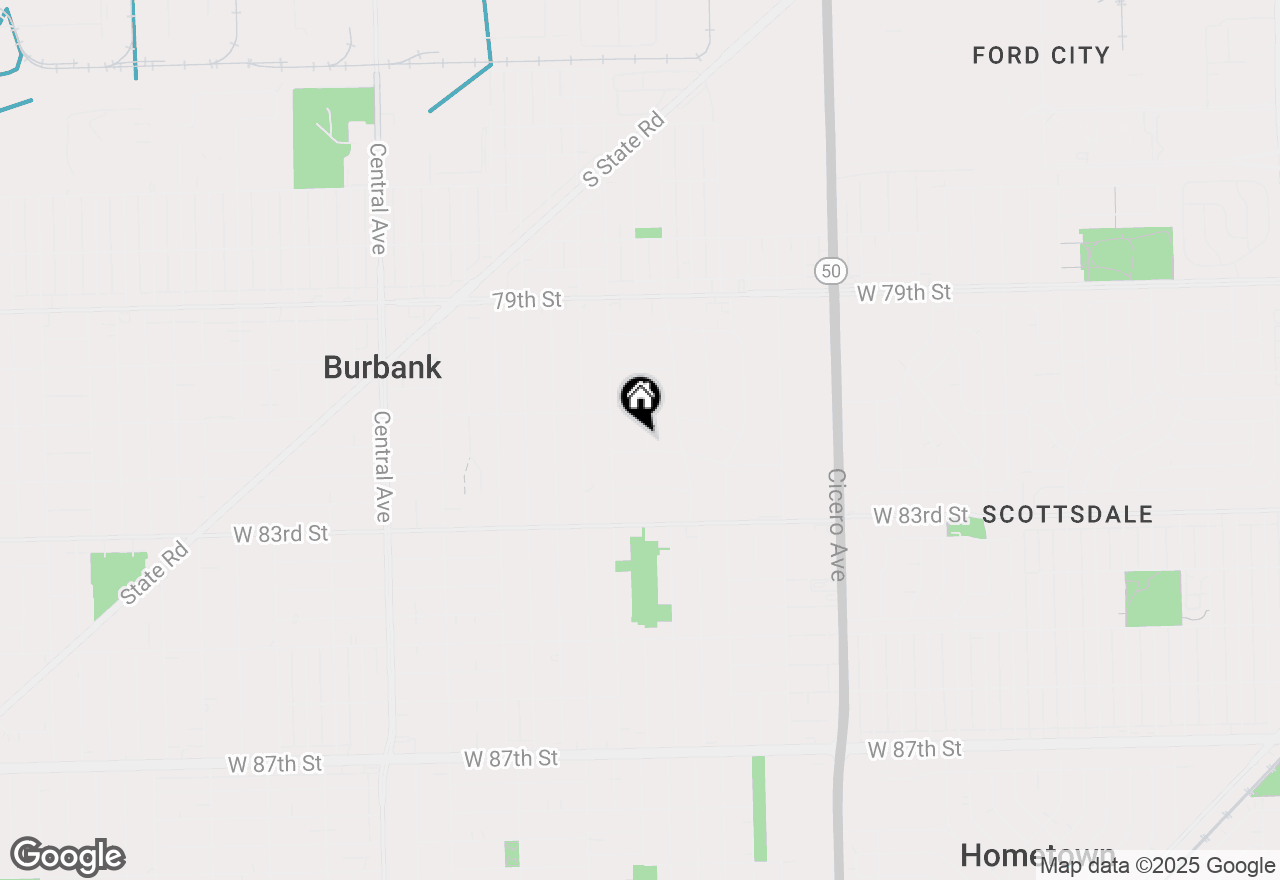 Map of 8116 Leamington Street, Burbank, IL 60459