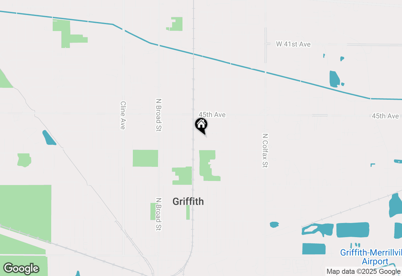 Map of 737 N Elmer Street, Griffith, IN 46319