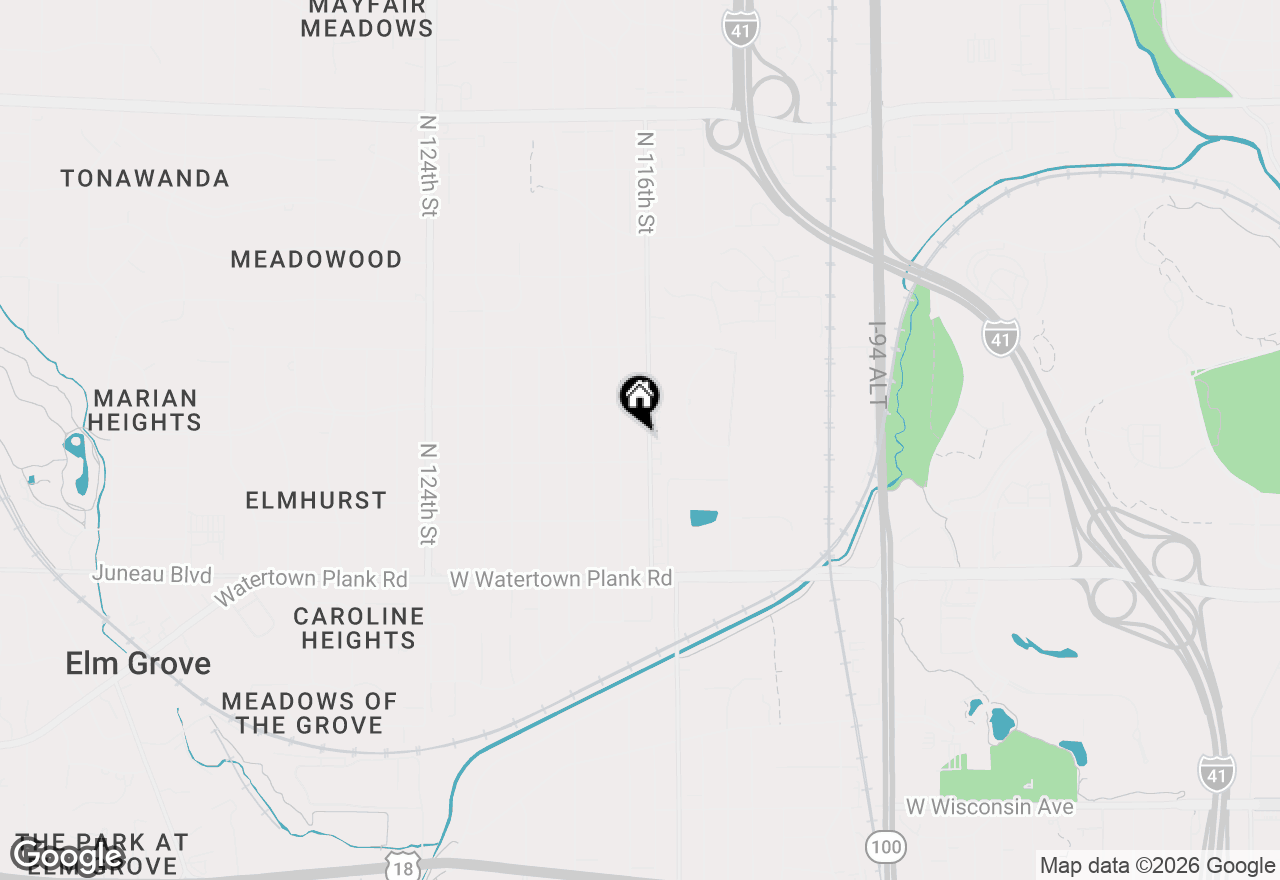 Map of 1531 N 116th St, Wauwatosa, WI 53226