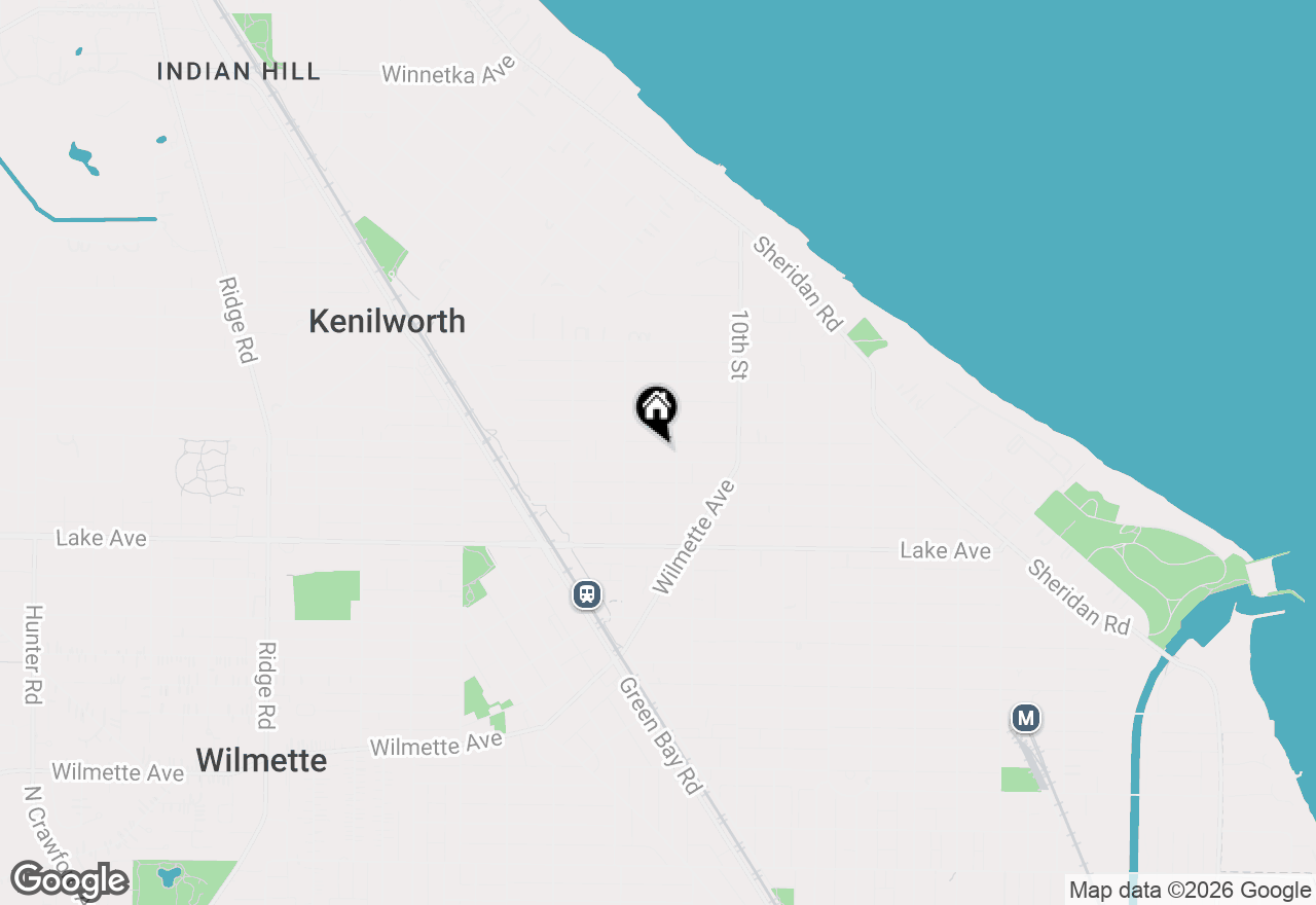 Map of 1116 Elmwood Avenue, Wilmette, IL 60091