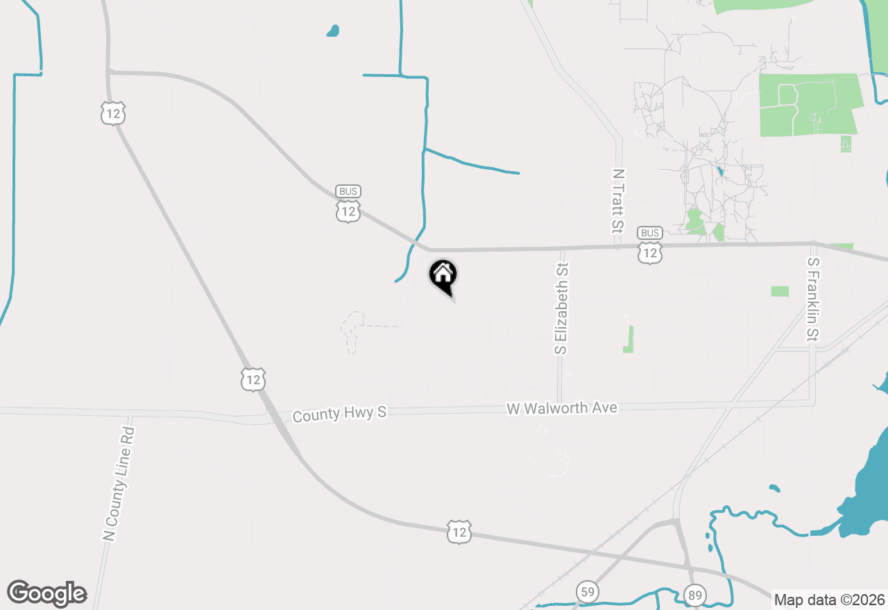 Map of 1589 Meadowview Ct, Whitewater, WI 53190