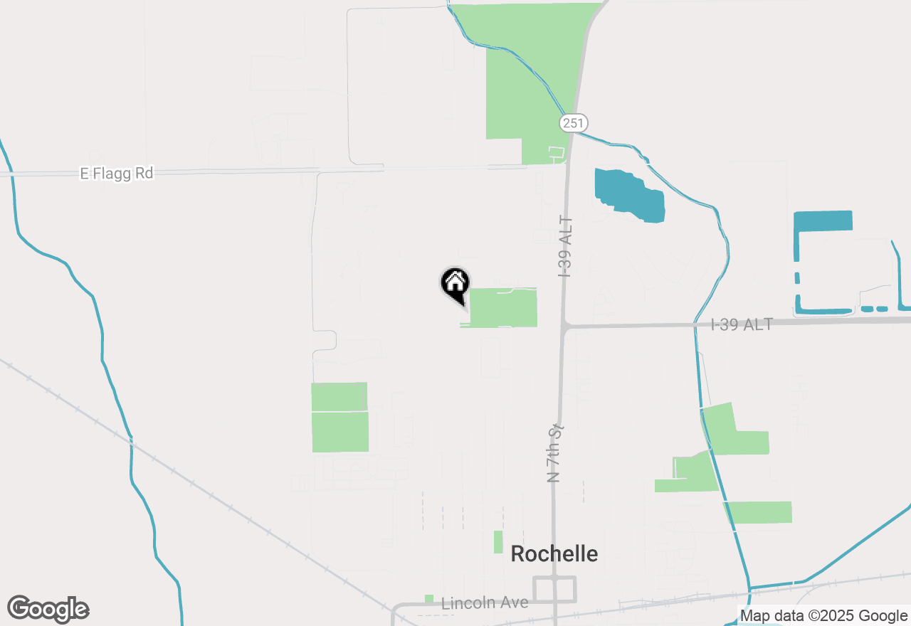 Map of 206 Joanne Lane, Rochelle, IL 61068