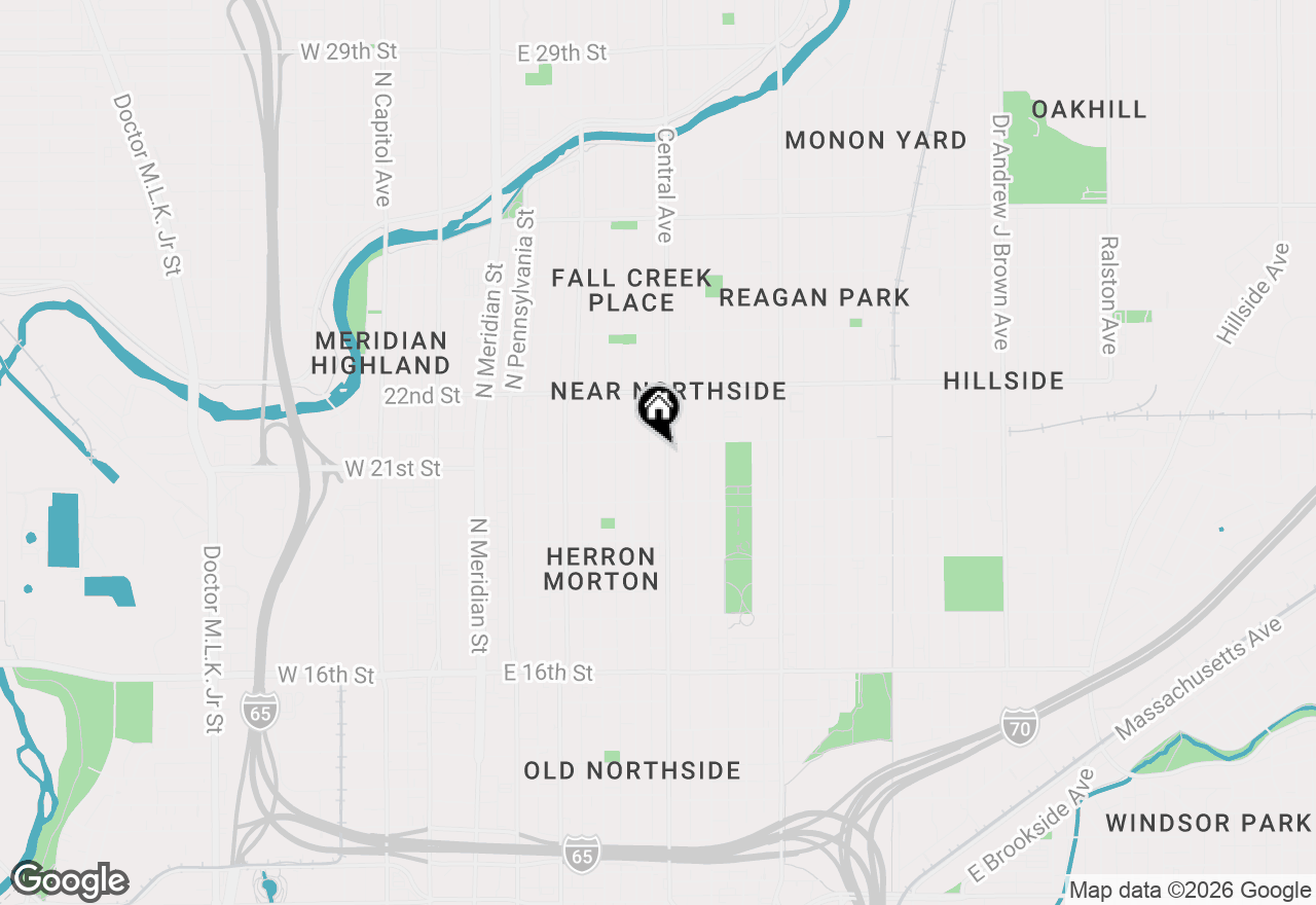 Map of 2056 Central Avenue, Indianapolis, IN 46202