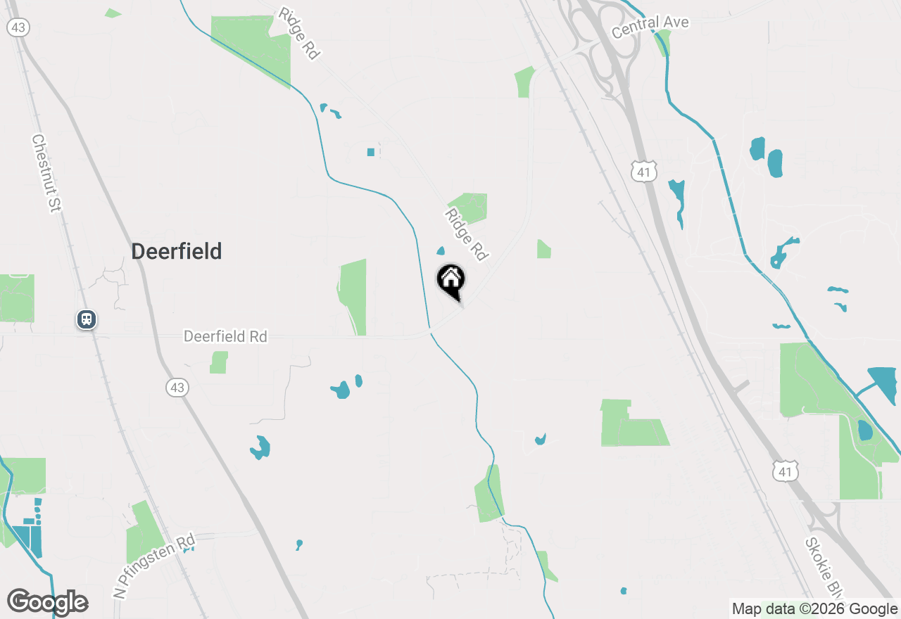 Map of 850 Evergreen Way, Highland Park, IL 60035