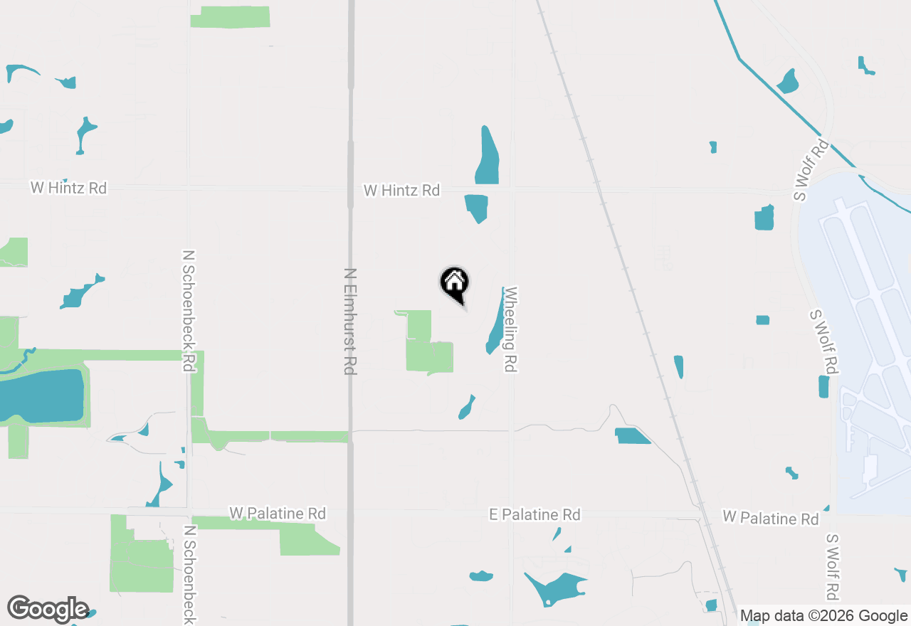Map of 1074 Shady Tree Lane, Wheeling, IL 60090