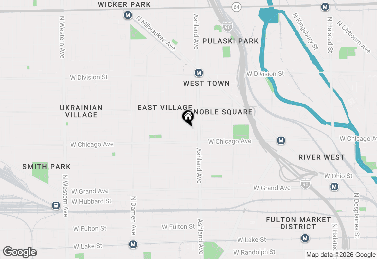 Map of 844 N Marshfield Avenue #1F, Chicago, IL 60622