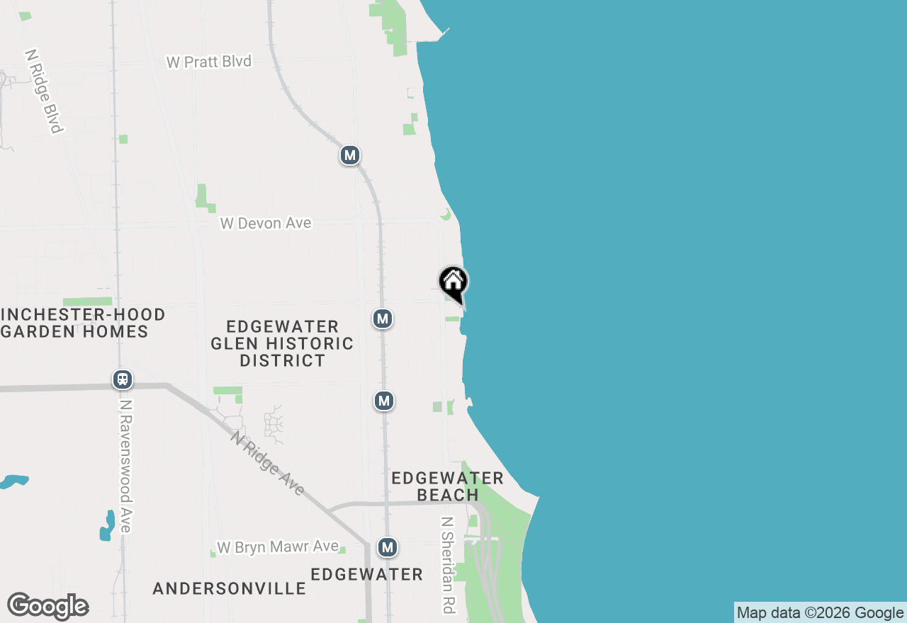 Map of 6157 N Sheridan Road #9J, Chicago, IL 60660