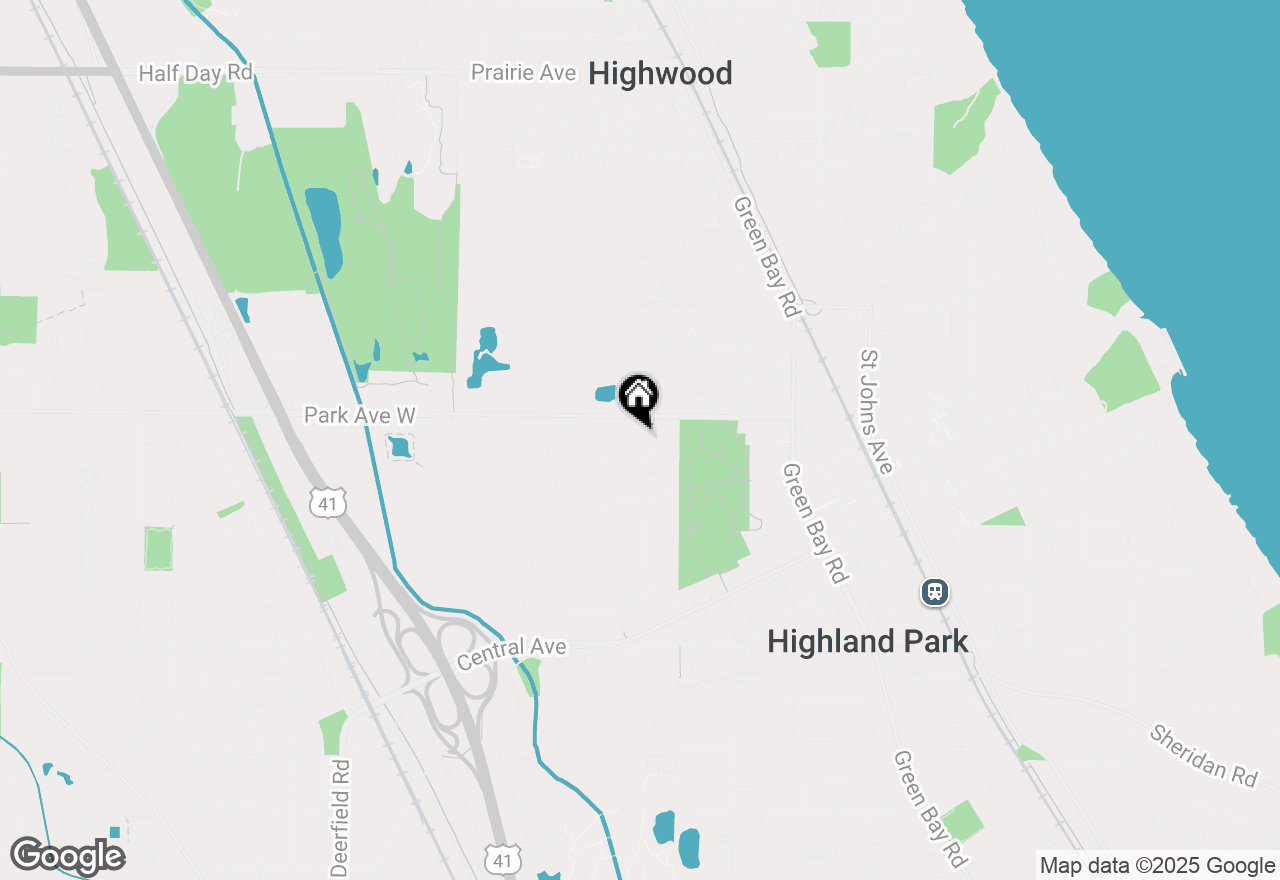 Map of 877 Yale Lane, Highland Park, IL 60035