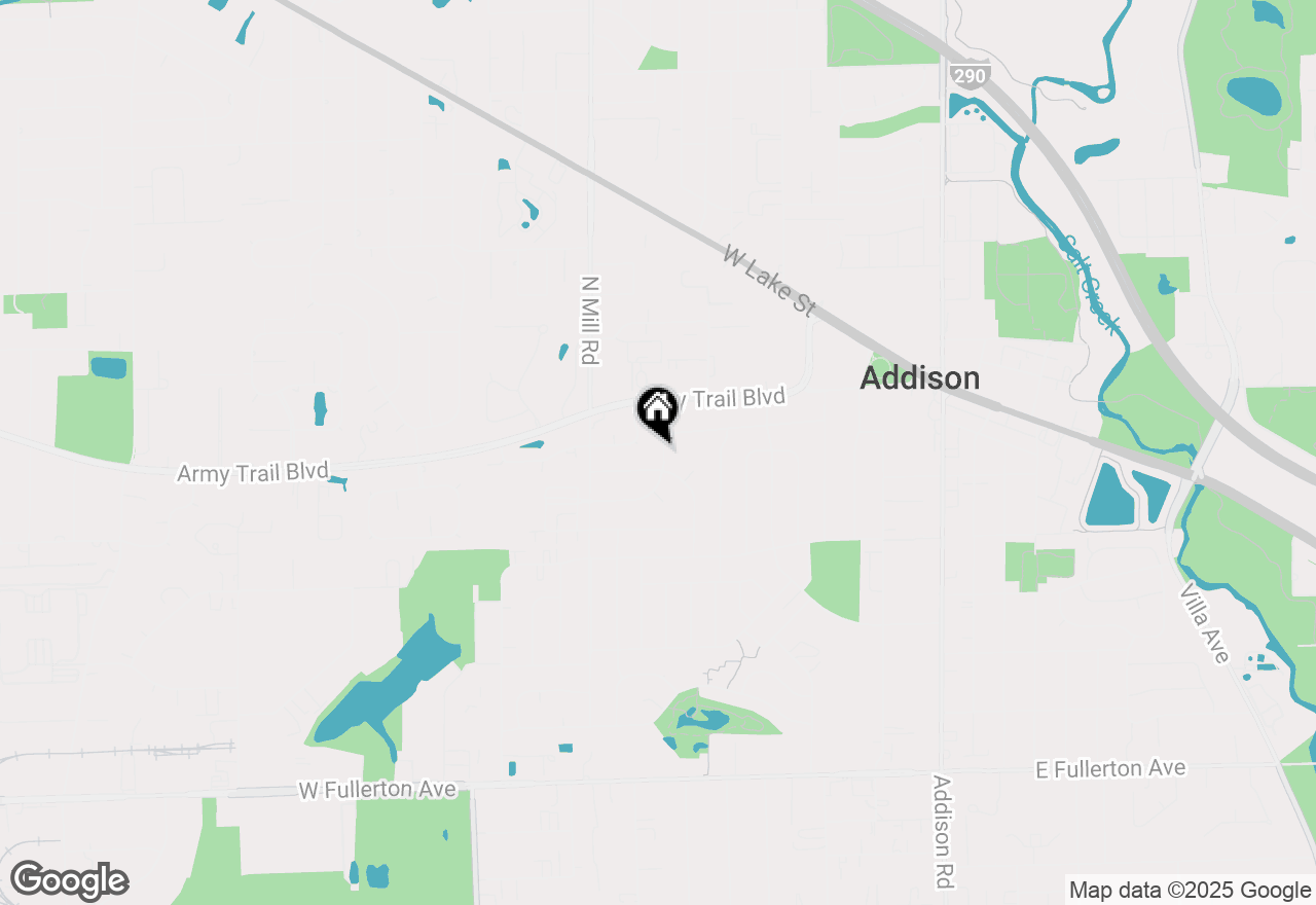 Map of 130 W Natalie Lane, Addison, IL 60101