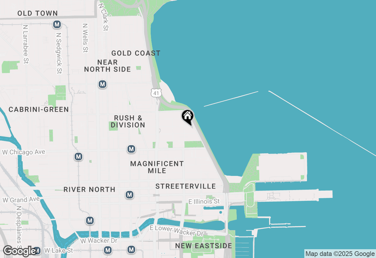 Map of 257 E Delaware Place #1A2A, Chicago, IL 60611