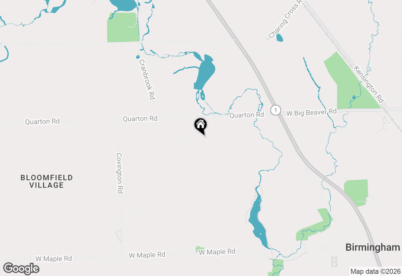 Map of 1398 Chesterfield Avenue, Birmingham, MI 48009