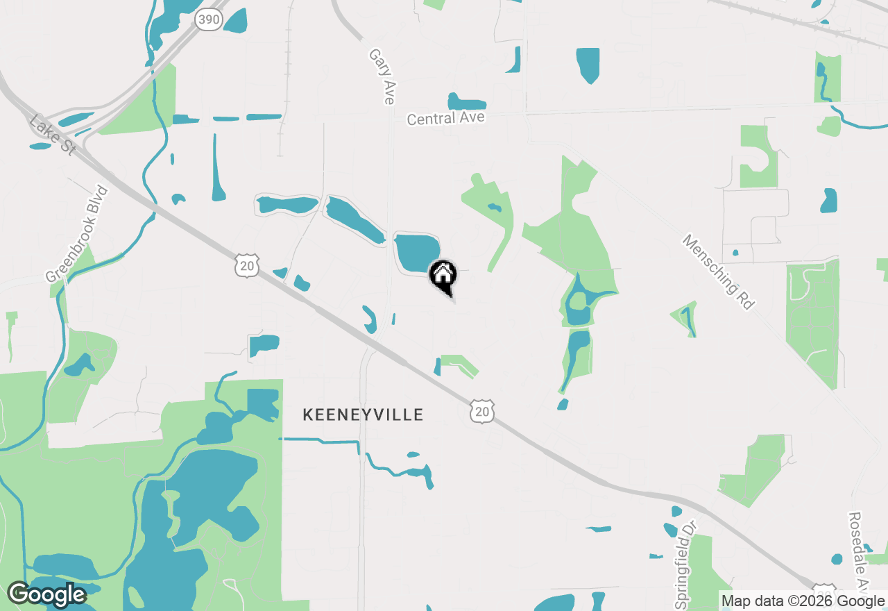 Map of 1396 Carriage Way, Roselle, IL 60172