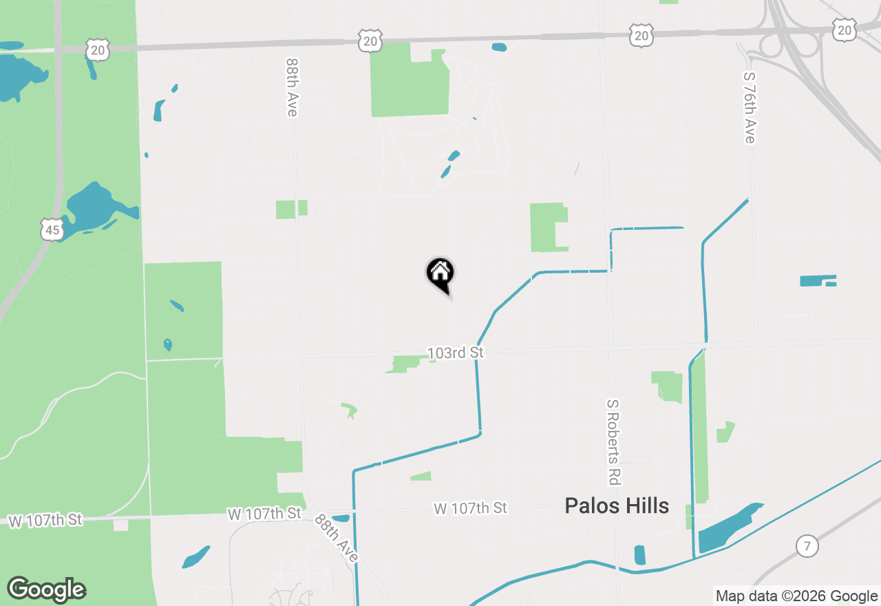 Map of 10152 S 84th Terrace #12309, Palos Hills, IL 60465