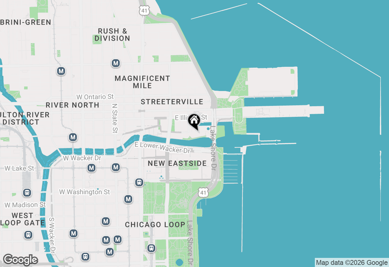 Map of 415 E North Water Street #2805, Chicago, IL 60611