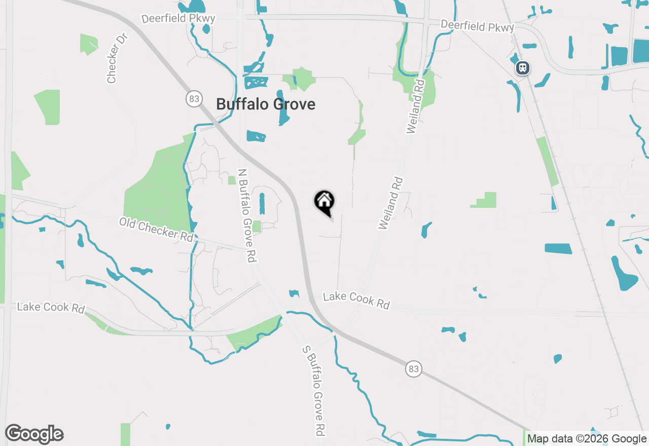 Map of 73 Woodstone Drive, Buffalo Grove, IL 60089