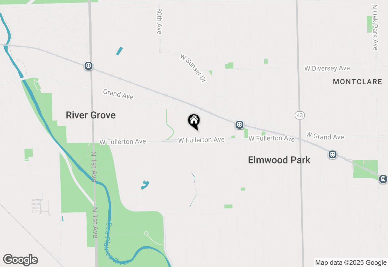 Map of 2414 N 78th Avenue, Elmwood Park, IL 60707