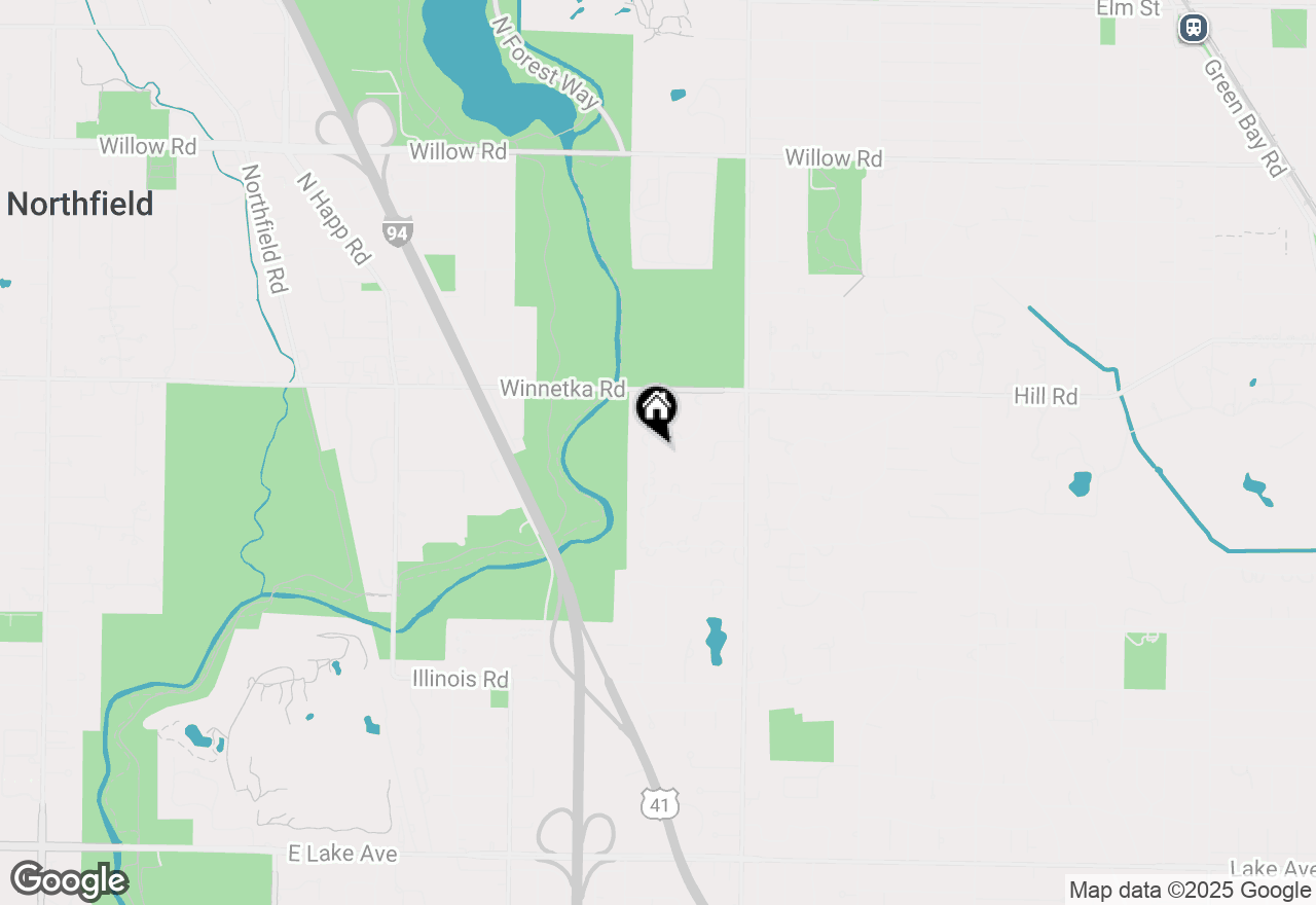 Map of 45 Meadowview Drive, Northfield, IL 60093