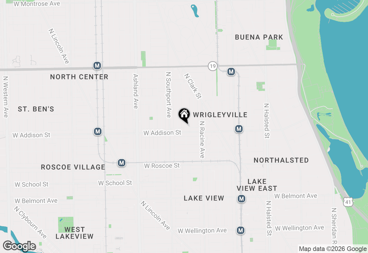 Map of 3618 N Lakewood Avenue #F, Chicago, IL 60613