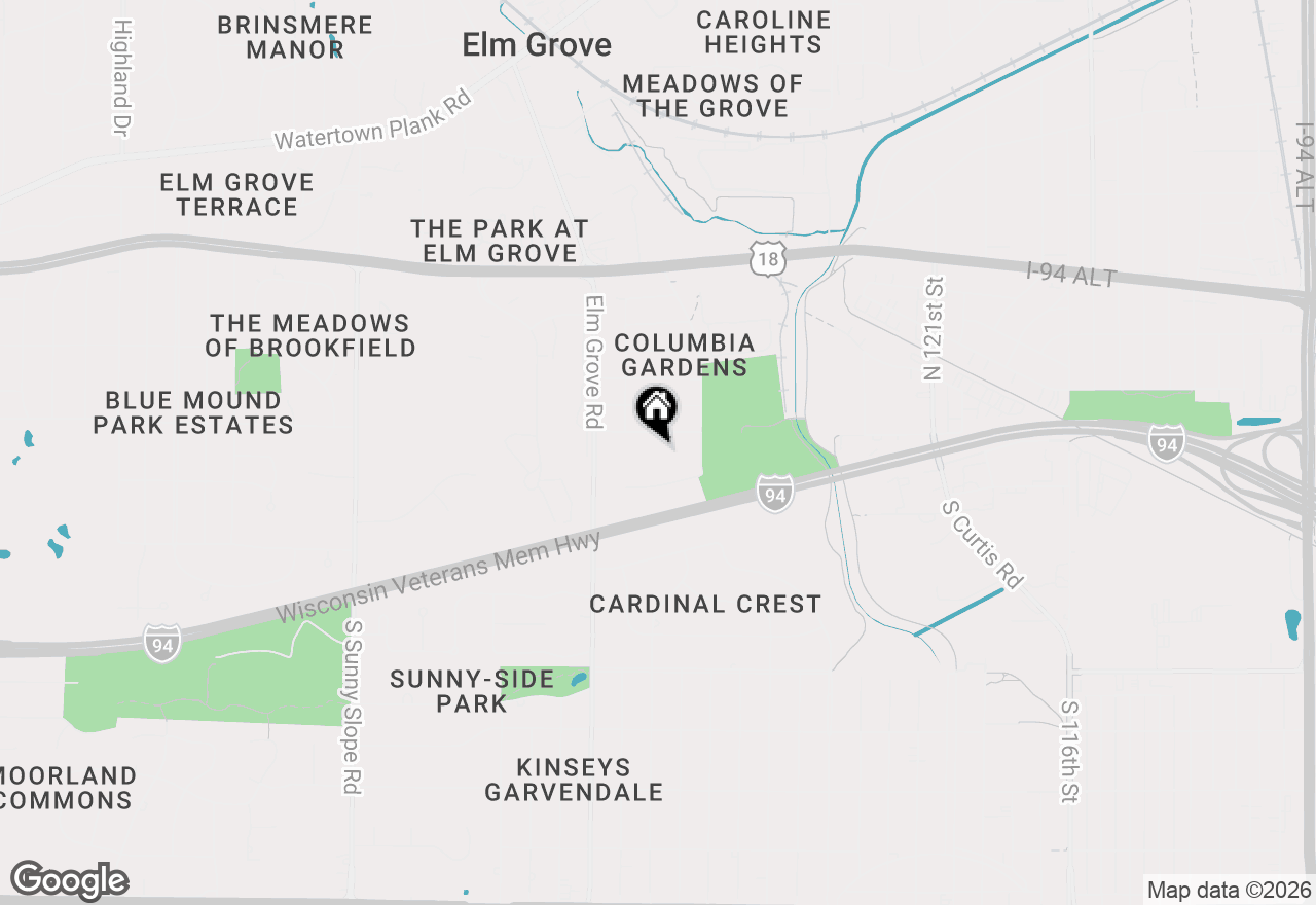 Map of 12975 Golf Pkwy, Brookfield, WI 53005