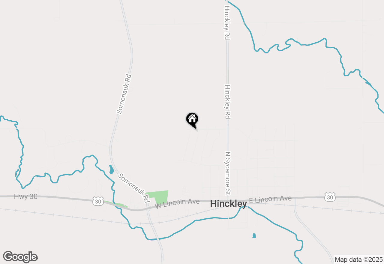 Map of 650 Meadow Lane, Hinckley, IL 60520