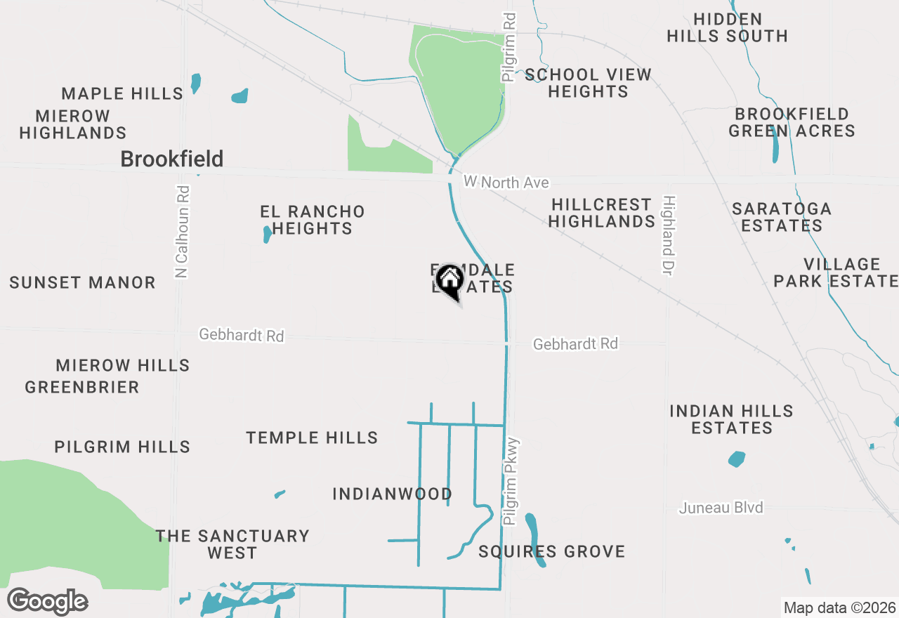 Map of 1825 Jean Marie Ct, Brookfield, WI 53005