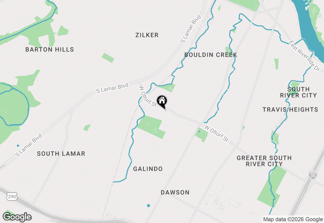 Map of 1102 Southwood Rd, Austin, TX 78704