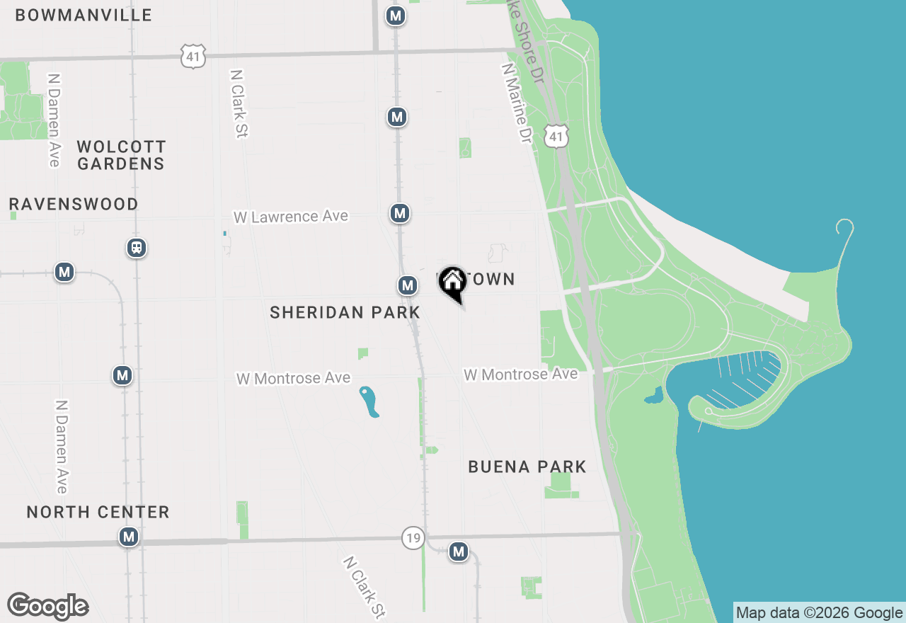 Map of 4536 N Sheridan Road #303, Chicago, IL 60640