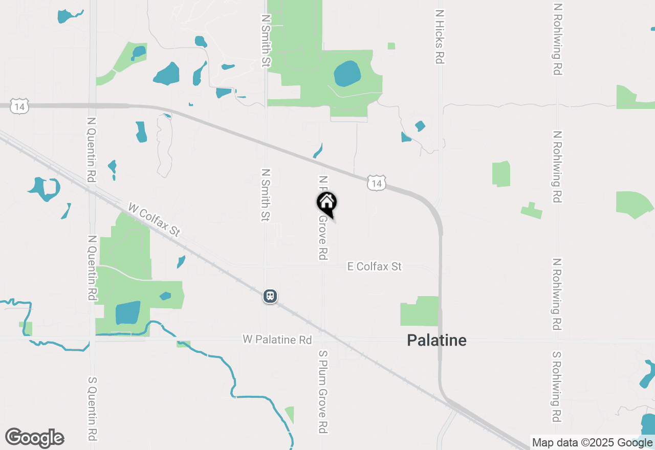 Map of 349 N Plum Grove Road, Palatine, IL 60067