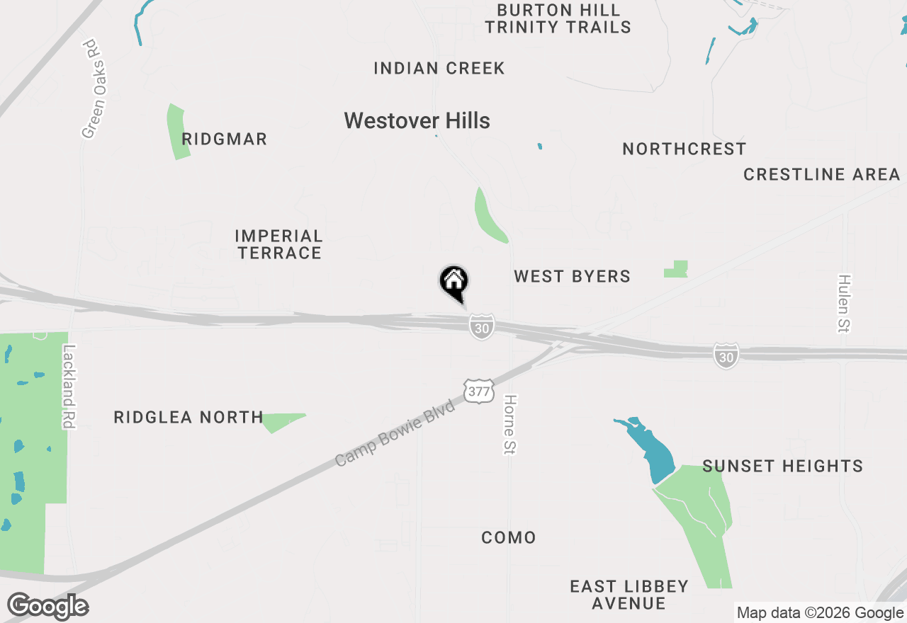 Map of 2521 Littlepage Street, Fort Worth, TX 76107