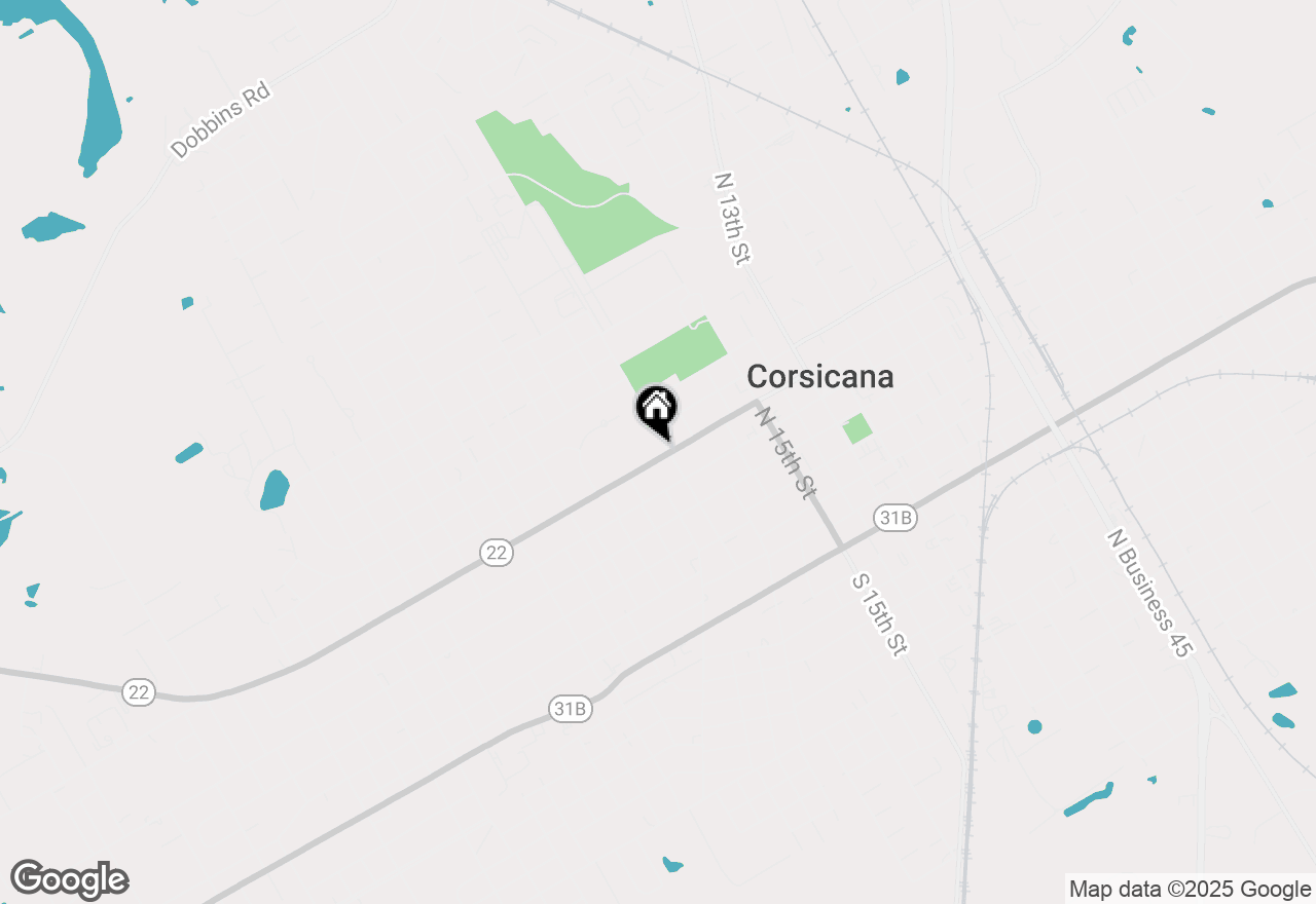 Map of 1002 W 2nd Avenue, Corsicana, TX 75110