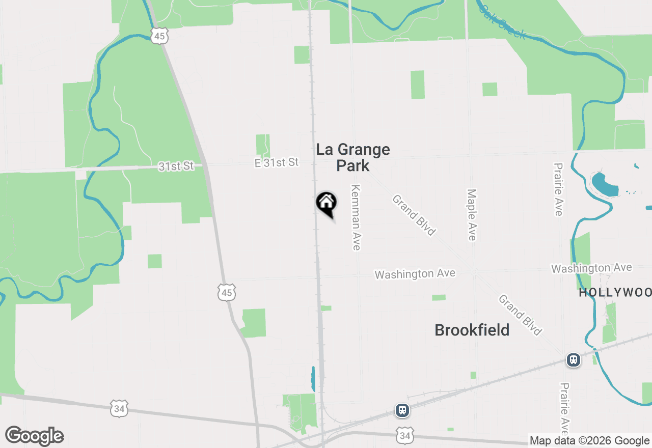 Map of 834 Beach Avenue, La Grange Park, IL 60526