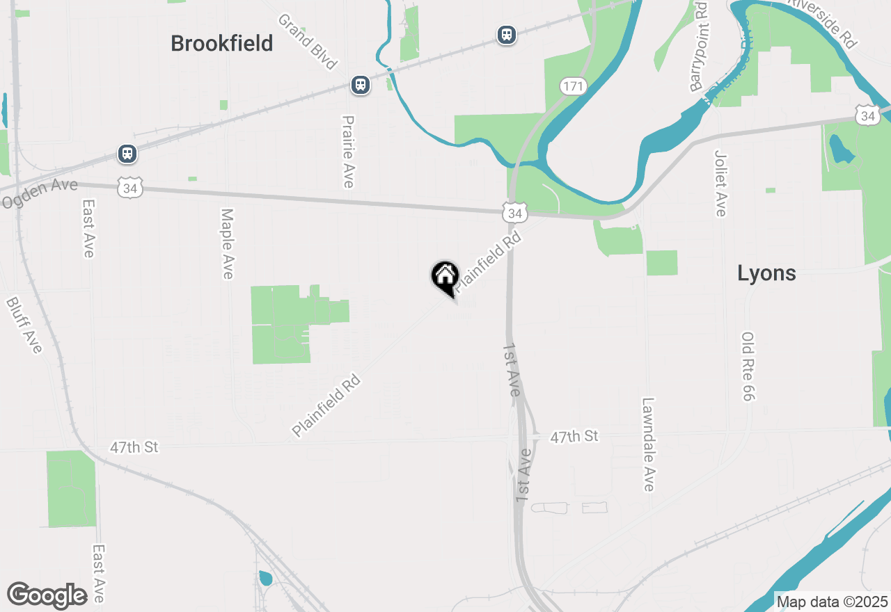 Map of 8709 Plainfield Road, Lyons, IL 60534