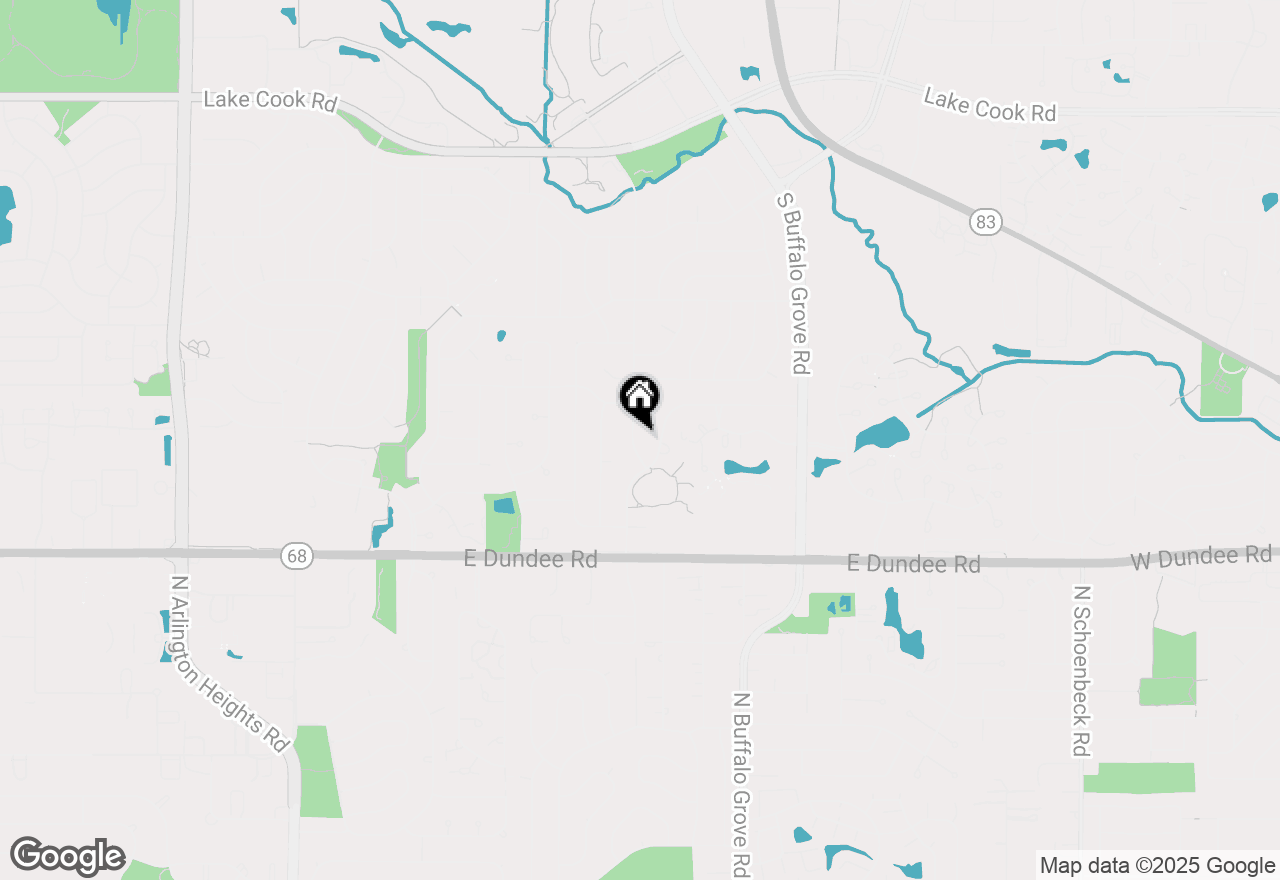 Map of 627 Raupp Boulevard, Buffalo Grove, IL 60089