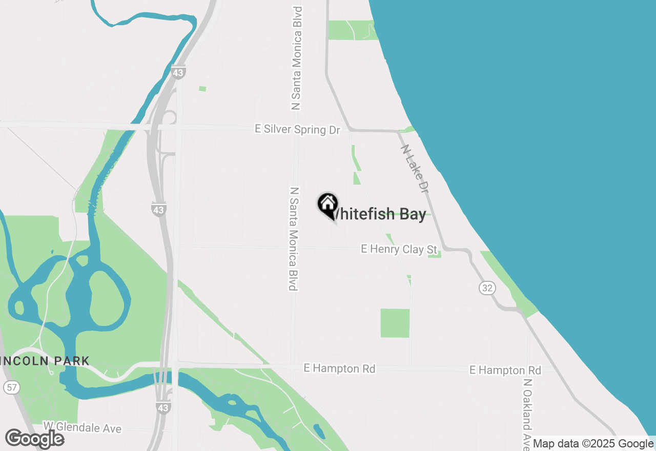 Map of 5262 N Diversey Blvd, Whitefish Bay, WI 53217